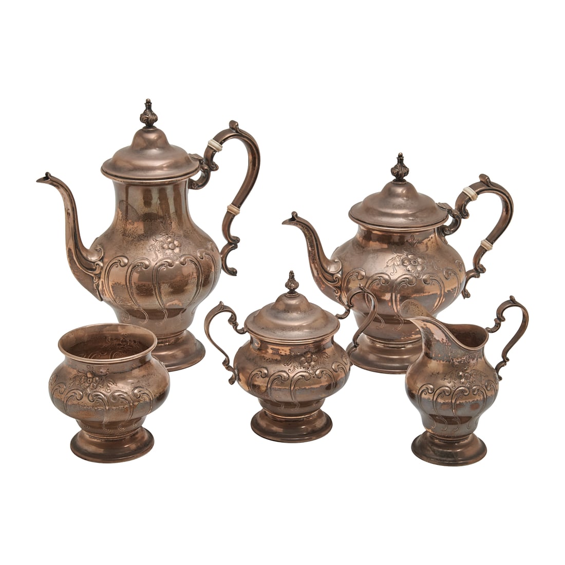 Five Piece Gorham Sterling Silver Coffee Set