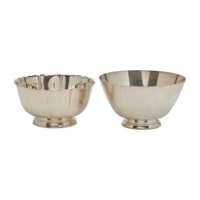 Two Tiffany and Lunt Sterling Silver Bowls
