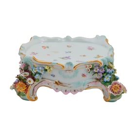 Meissen Porcelain Rococo Style Clock Stand