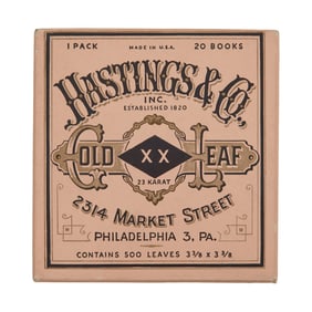 Hastings and Co Box of 18 23K Gold Leaf Books