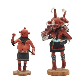 Two Navajo Mudmen Kachina Dolls