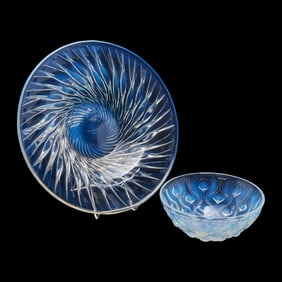 Two Lalique Crystal Bowls, including Algues