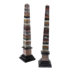 Pair of Italian Grand Tour Style Obelisks