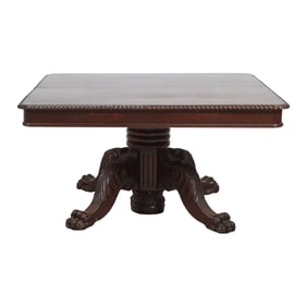 American Empire Mahogany Dining Table