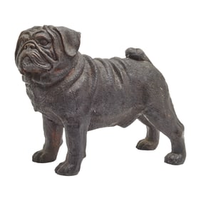 Bronze Figure of a Pug Dog