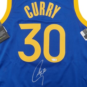 Steph Curry Warriors Record Point Leader Signed Jersey