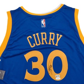 Steph Curry Warriors Signed Swingman Jersey