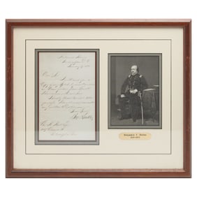 Framed Benjamin F. Butler, Letter