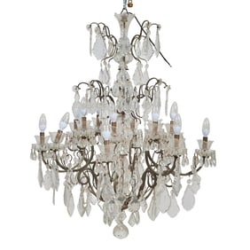 Baccarat Crystal Attributed Fourteen Light Chandelier