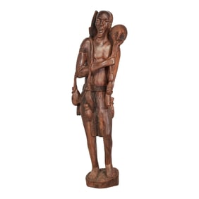African Carved Figure of a Hunter