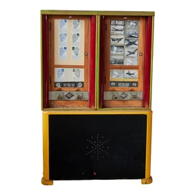 Exhibit Supply Co Coin Op Palm Reader and Jet Planes Card Dispenser Set