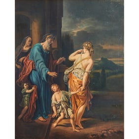 After Adrian Von Dar Werff, Expulsion of Hagar, Oil on Canvas