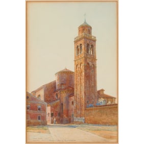 Noel Rooke, Saint Sebastian, Venice, Watercolor