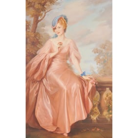 Gleb Alexander Ilyin, Portrait of Miss Hester Laning, Oil on Canvas