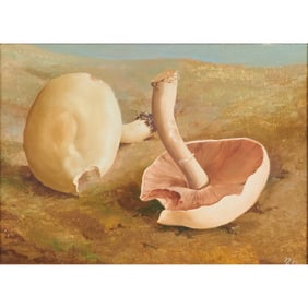 Rudolf Nehmer, Mushrooms, Oil on Board