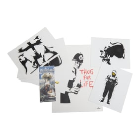 After Banksy, Collection of Dismaland, Stencils on Canvases
