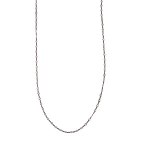 Rock Crystal Quartz, Oxidized Silver Necklace