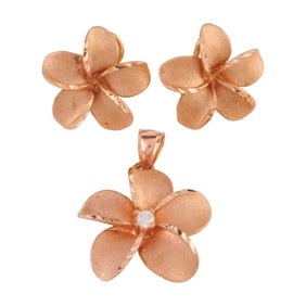 14k Rose Gold Jewelry Suite