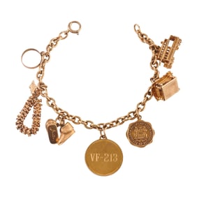 14k, 10k Yellow Gold Charm Bracelet