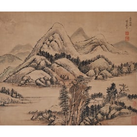 After Dai Xi, Landscape, Hanging Scroll
