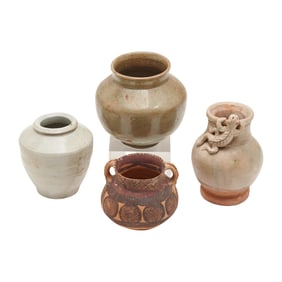 Group of Four Chinese Assorted Jars
