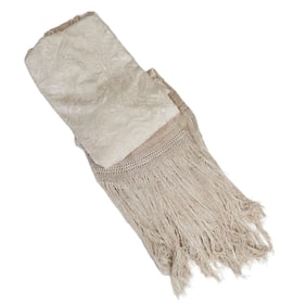 Chinese White Silk Embroidered Shawl