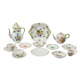Herend Porcelain Tea and Coffee Service with Additional