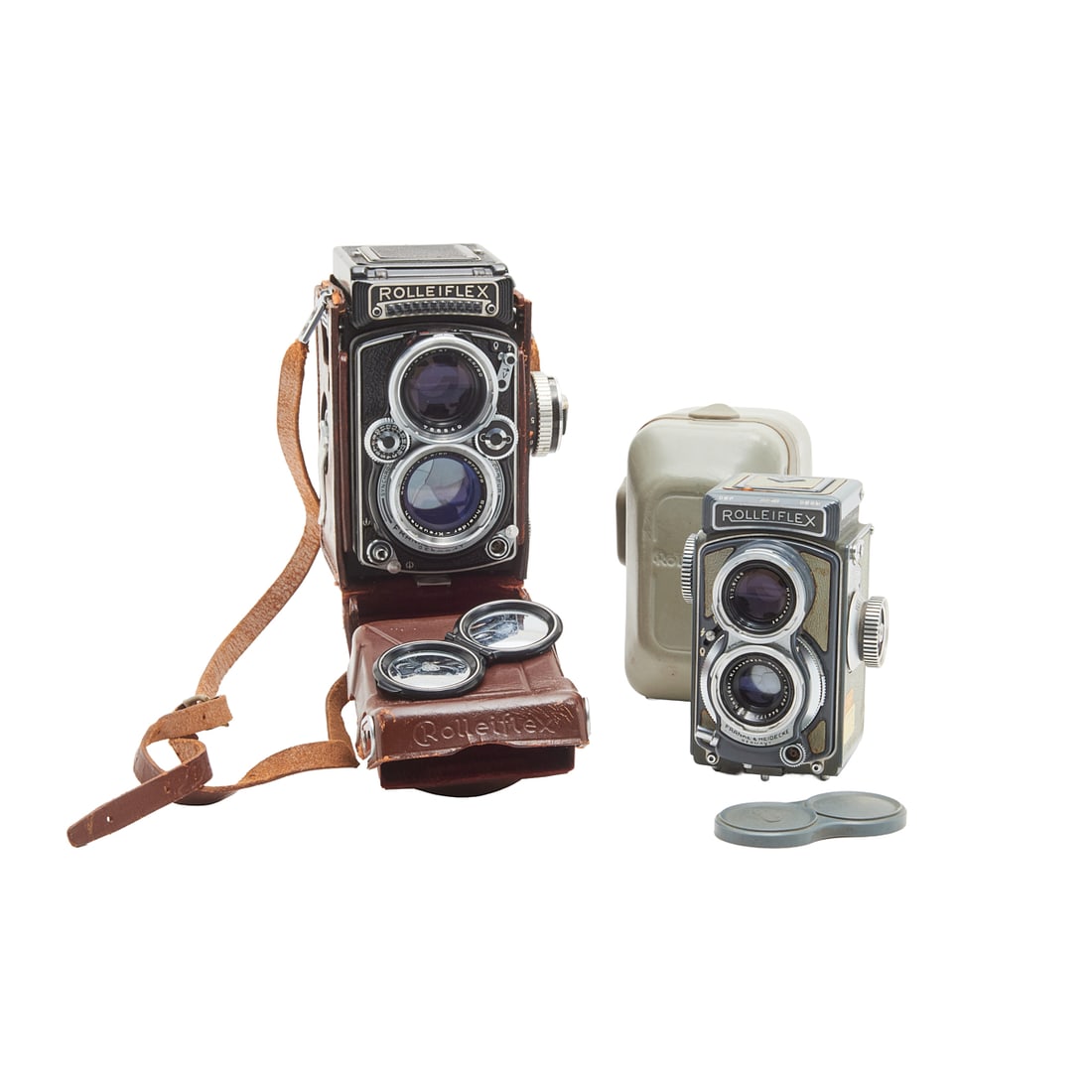 Two Rolleiflex Vintage Twin Lens Reflex Cameras: A 4x4 and a 2.8E (1 of 8)