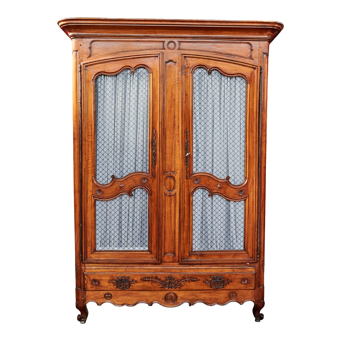 French Provincial Walnut Armoire (1 of 4)
