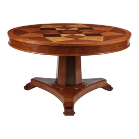 Italian Directoire Style Parquetry Inlaid Table