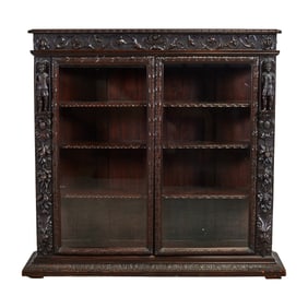 Renaissance Revival Oak Bookcase