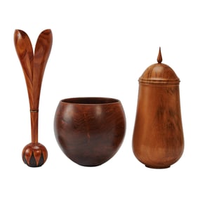 American Craft: Three Turned. Sculpted Vessels