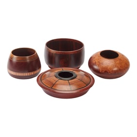 Four American Turned Bowls