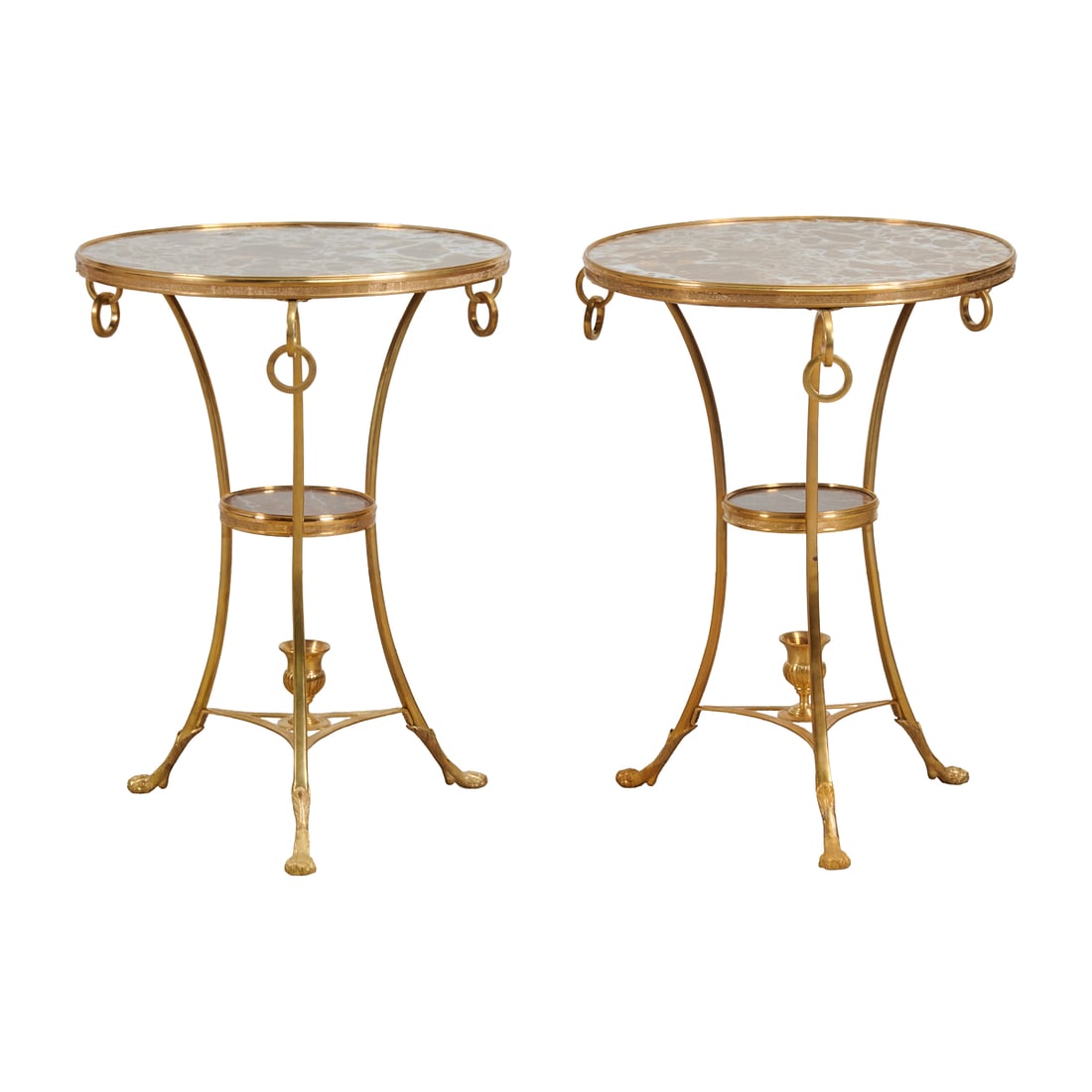 Pair of Neoclassical Style Marble Top Gueridons (1 of 4)