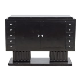 Art Deco Style Ebonized Side Cabinet