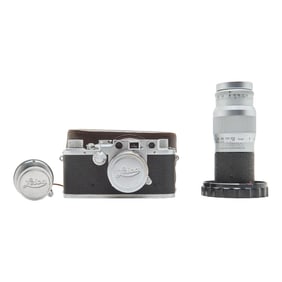 Leica IIIF 35 MM Camera with Leitz Summar and Hektor Lenses