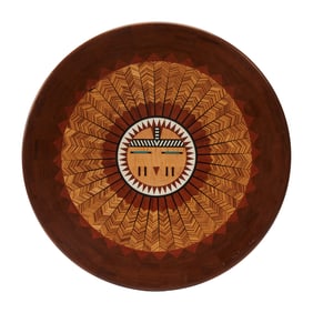 Ray Allen Inlaid Carved Wall Hanging, Sun God #2