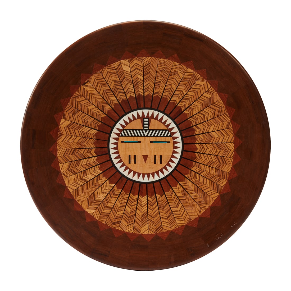 Ray Allen Inlaid Carved Wall Hanging, Sun God #2 (1 of 4)