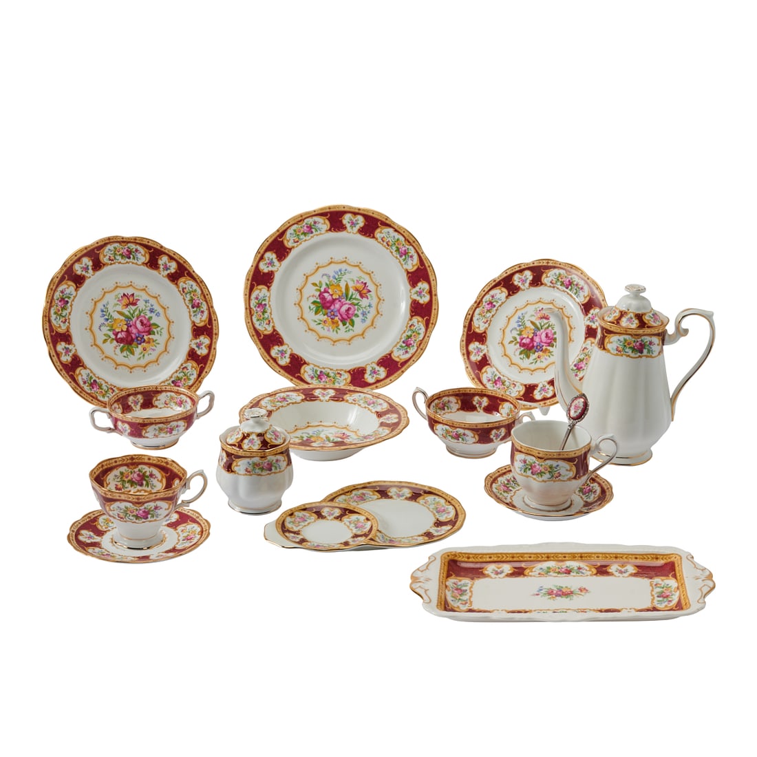 Royal Albert China Lady Hamilton Pattern Dinner and Tea Service Articles (1 of 8)