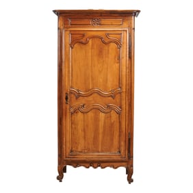French Provincial Carved Walnut Armoire
