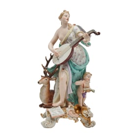 Meissen Porcelain Figural Group Allegorical of Hearing