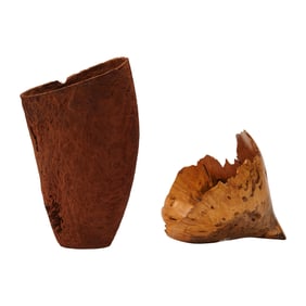 Two Bob Womack Vessels with Live Edges