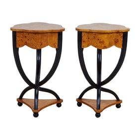 Pair of Biedermeier Style Triangular Tables