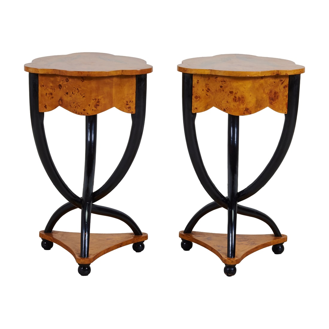 Pair of Biedermeier Style Triangular Tables (1 of 3)