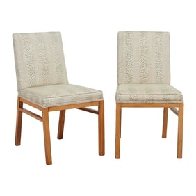 Eight Robsjohn Gibbings for Widdicomb Attributed Walnut Side Chairs