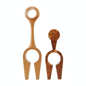 Richard Lukes, Two Carved Wood Sculptures