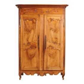 Louis XVI Style Carved Walnut Armoire
