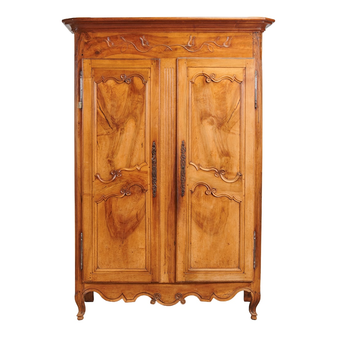 Louis XVI Style Carved Walnut Armoire (1 of 5)