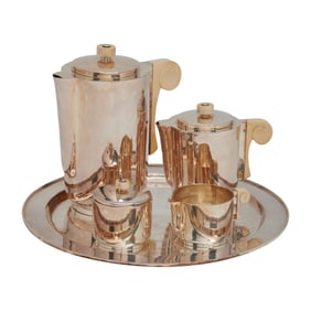 Dirk Van Erp Art Deco Silverplate Coffee Set