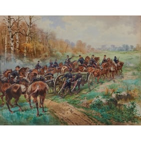 Charles Escribe, Prussian Army, Watercolor